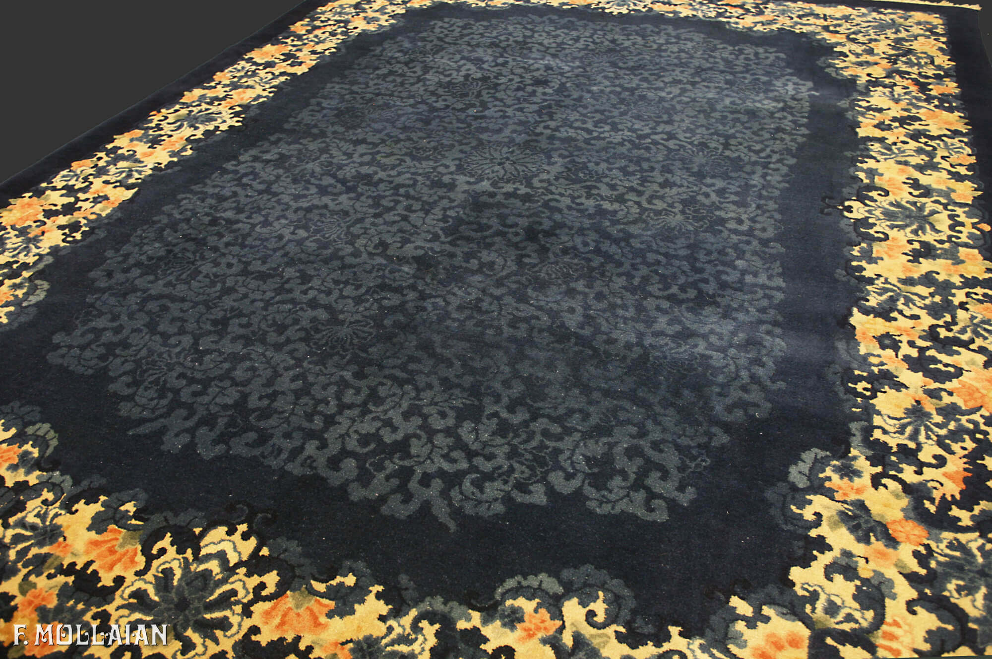 A Large Antique Peking Nichols Chinese Carpet n°:82696989